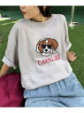 CIAOPANIC TYPY 【ユニセックス】アニマル柄犬サマーニット半袖Tシャツ チャオパニックティピー トップス カットソー・Tシャツ ベージュ ネイビー【先行予約】*【送料無料】