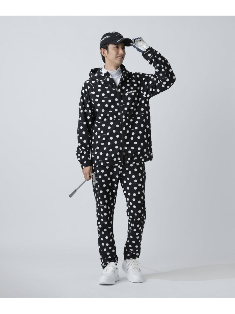 PEARLY GATES Peストレッチサッカー フルジップフーディ ＜ランダムドット柄＞ パーリーゲイツ ジャケット・アウター ブルゾン・ジャンパー ネイビー【送料無料】