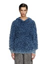 DIESEL メンズ フード付きプルオーバーニット K-DAVE ディーゼル トップス ニット ネイビー【送料無料】