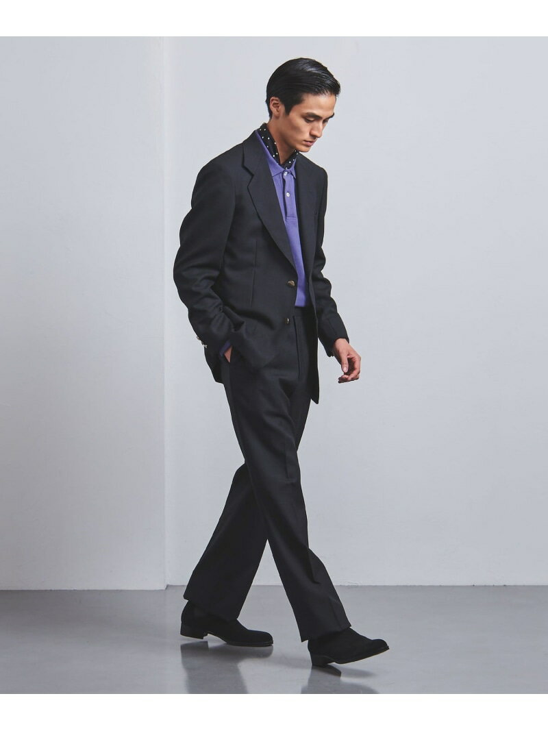 【SALE/70%OFF】UNITED ARROWS ブリティッシュウール 2プリーツ パンツ ユナイテッドアローズ アウトレット スーツ・フォーマル セットアップスーツ ネイビー【RBA_E】【送料無料】