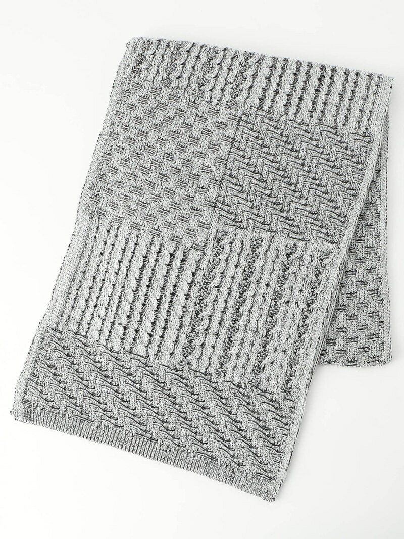 NICOLE CLUB FOR MEN 編地切替 プレーティングマフラー ニコル ファッション雑貨 マフラー・ストール・..