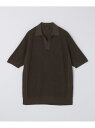 SHIPS MEN ROBERTO COLLINA: POLO SKIPPER PUNTO シップス トップス ポロシャツ ブラック ブラウン【送料無料】