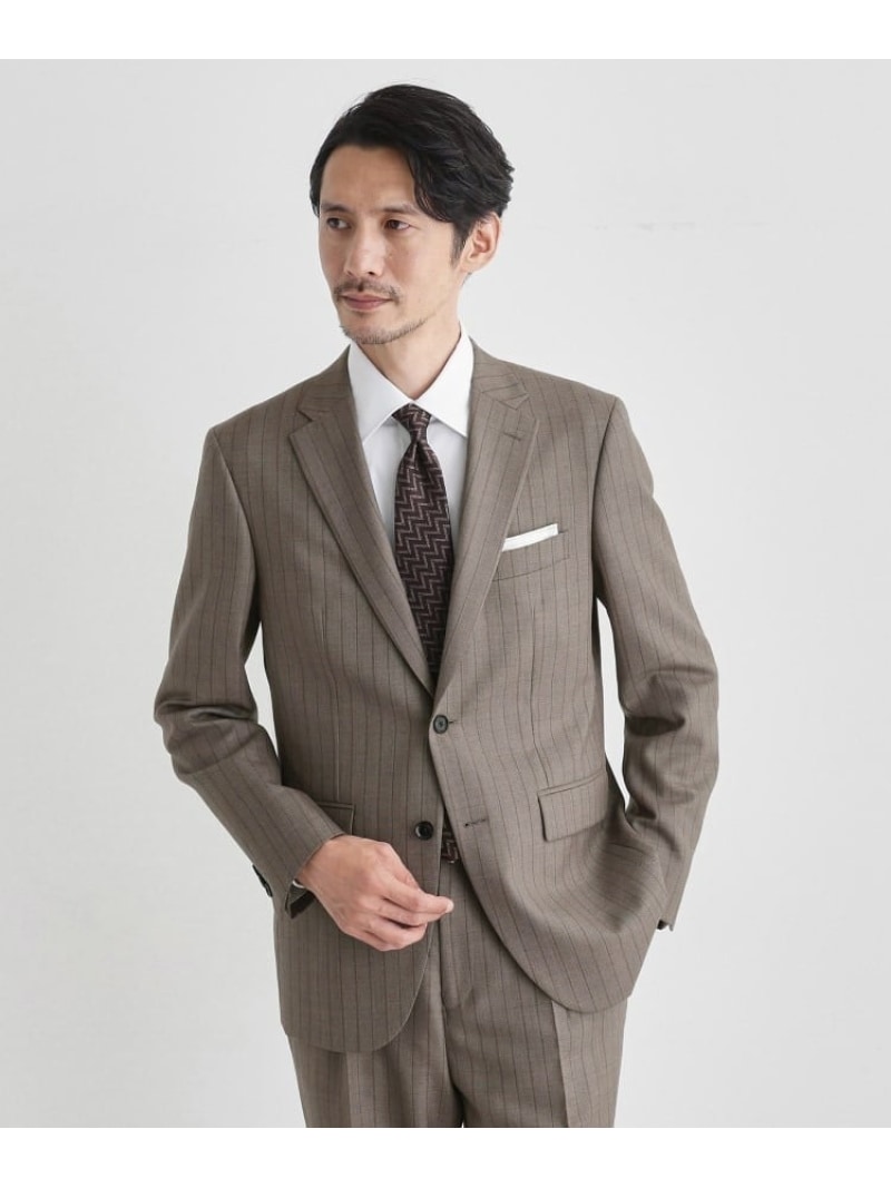 TAKEO KIKUCHI シャークスキン ストライプ スーツ タケオキクチ スーツ・フォーマル セットアップスーツ【先行予約】*【送料無料】