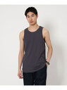 UNITED ARROWS green label relaxing ドライ ワッフル タンクトップ -吸水速乾- ユナイテッドアローズ グリーンレーベルリラクシング トップス ノースリーブ・タンクトップ グレー ホワイト