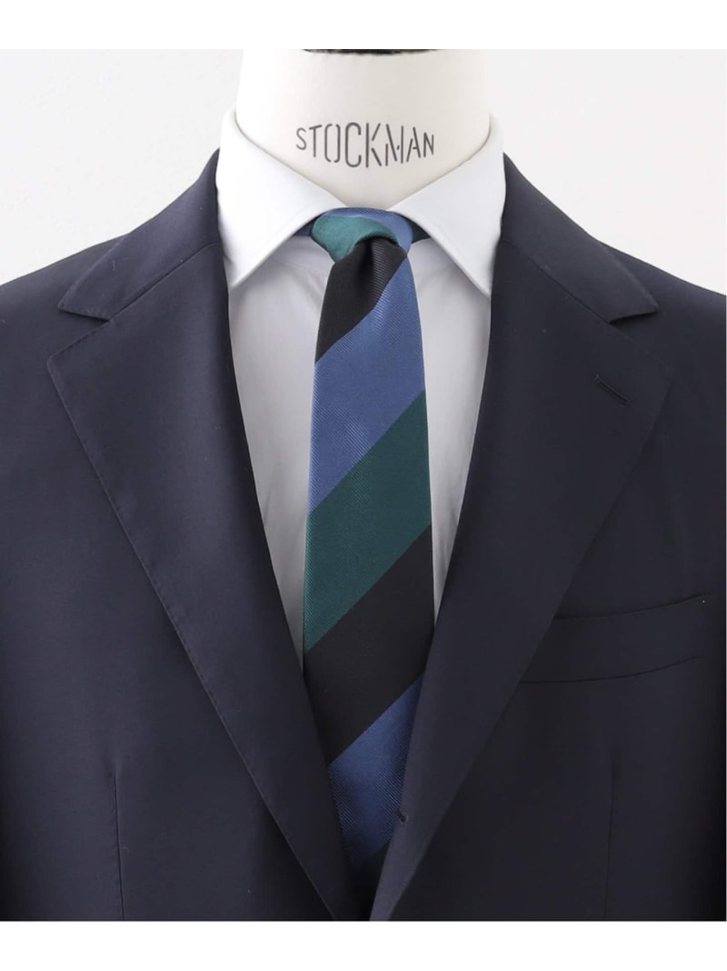 EDIFICE AX レジメンタルストライプ ナロータイ EMME EFFE エディフィス スーツ・フォーマル ネクタイ・蝶ネクタイ グリーン【送料無料】(4)