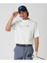 UNITED ARROWS GOLF メンズ ロゴ モックネック ポロシャツ ユナイテッドアローズ スポーツ・アウトドア用品 ゴルフグッズ ブラック ホワイト【...