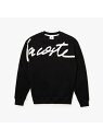LACOSTE 『LACOSTEL!VE』ビッグネームプリントクルーネックスウェット ラコステ カットソー スウェット ブラック【送料無料】