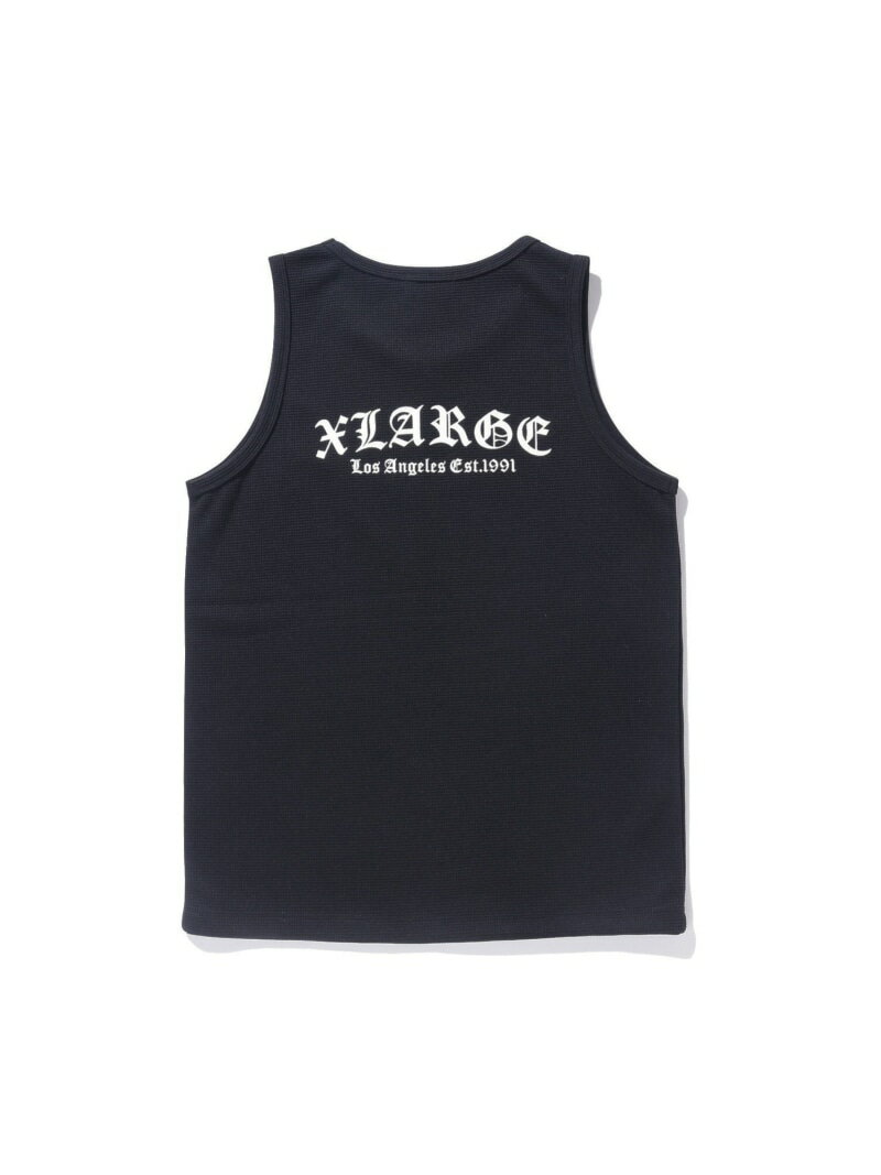 XLARGE OLD ENGLISH WAFFLE TANK TOP XLARGE エクストララージ トップス ノースリーブ・タンクトップ ブラック ホワイト【先行予約】*【送料無料】