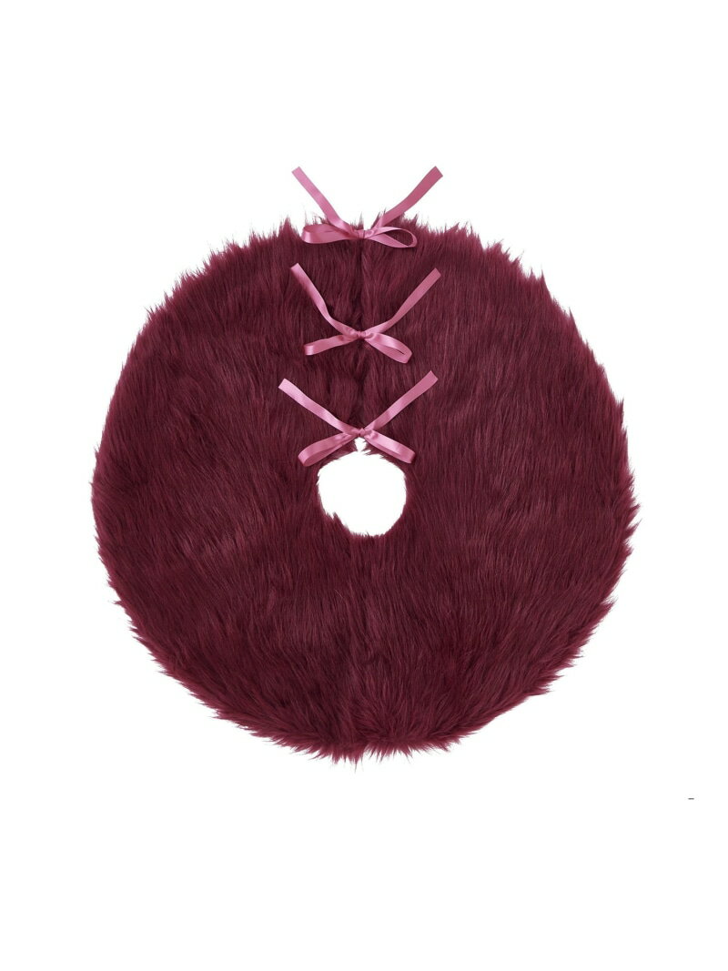 Francfranc ツリースカート ファー ダークレッド フランフラン インテリア・生活雑貨 オブジェ・置物・..