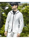 【SALE/30%OFF】1PIU1UGUALE3 RELAX 1PIU1UGUALE3 RELAX グラデーションランニングフーディー シフォン トップス パーカー・フーディー ブラック ホワイト【RBA_E】【送料無料】