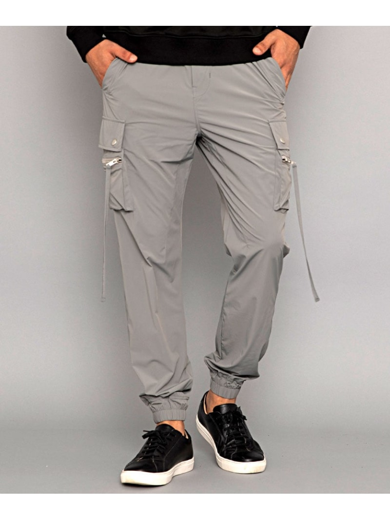 SB select LUXE/R ギャバストレッチカーゴパンツ シルバーバレット パンツ カーゴパンツ グレー ブラック【送料無料】