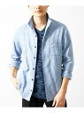 【SALE/40%OFF】MK MICHEL KLEIN homme 【洗える】フレンチリネンドビースタンドカラーシャツ ミッシェルクランオム トップス シャツ・ブラウス ブルー グレー ピンク【RBA_E】【送料無料】
