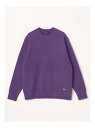 Aquascutum MEN カシミヤクルーネックニット アクアスキュータム トップス ニット パープル ベージュ【送料無料】