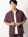 Grand PARK NICOLE NANGA DotAir COMFY 半袖シャツ ニコル トップス シャツ・ブラウス ブルー ベージュ ワインレッド【送料無料】
