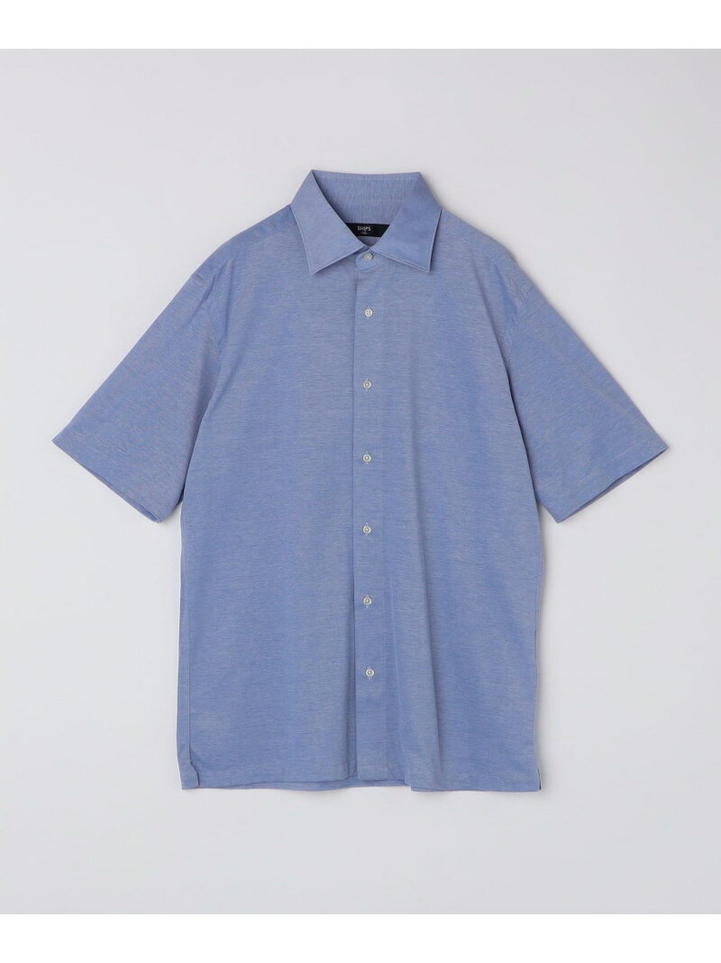 SHIPS Colors SHIPS Colors:＜洗濯機可能＞カノコ ニット ワイドカラー ショートスリーブ シップス ス..