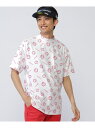 【SALE/40%OFF】PEARLY GATES Peストレッチハニカムジャガード半袖モックネックカットソー <ベジタブルロゴ柄> パーリーゲイツ トップス その他のトップス ホワイト グリーン ブルー【RBA_E】【送料無料】