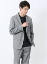 【SALE/20%OFF】TAKA-Q クロスストレッチ スリムフィット 2ボタンジャケット ライトグレー(セットアップ可能) 【25SS】メンズ セットアップ...