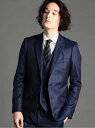 【SALE/30%OFF】MONSIEUR NICOLE カレンダーストライプ スーツ ニコル スーツ・フォーマル セットアップスーツ ブラック ブルー【RBA...