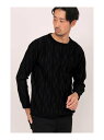 HIGH STREET HIGH STREET∴ケーブルモールリンクスクルーネックニット トルネードマート トップス ニット グレー ホワイト ブラック【送料無...