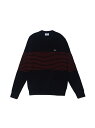 LACOSTE パネルボーダーリブニットセーター ラコステ ニット【送料無料】