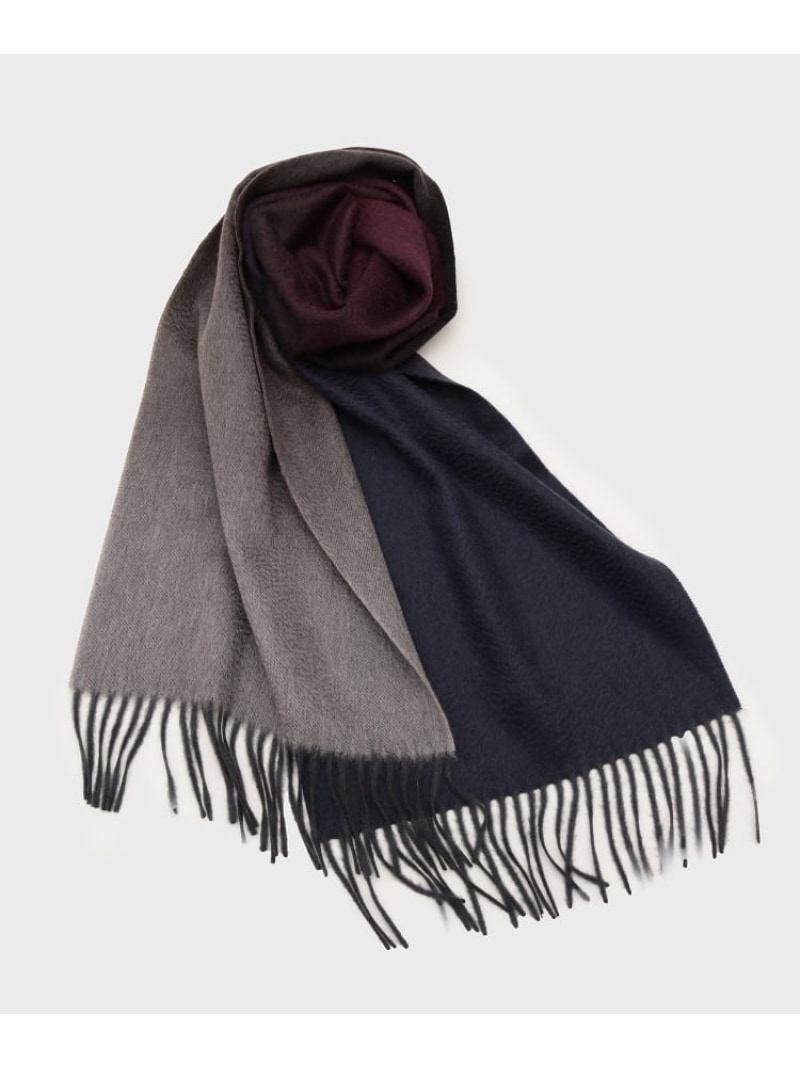 tk.TAKEO KIKUCHI 【カシミヤ】グラデーションマフラー ティーケータケオキクチ ファッション雑貨 マフラー・ストール・ネックウォーマー ワインレッド ネイビー【送料無料】
