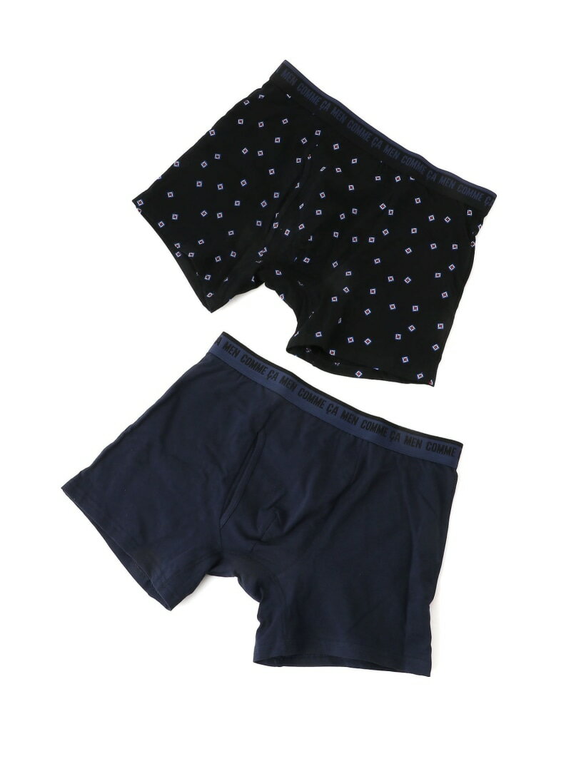 COMME CA MEN (M)COMME CA MEN/コムサメン 無地+プリント柄ボクサー ボディライフ インナー・ルームウ..