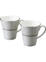 NARUMI 【公式】ミラノビアンカ マグカップセット 340cc 2人用 ナルミ 食器・調理器具・キッチン用品 グラス・マグカップ・タンブラー ホワイト【送料無料】