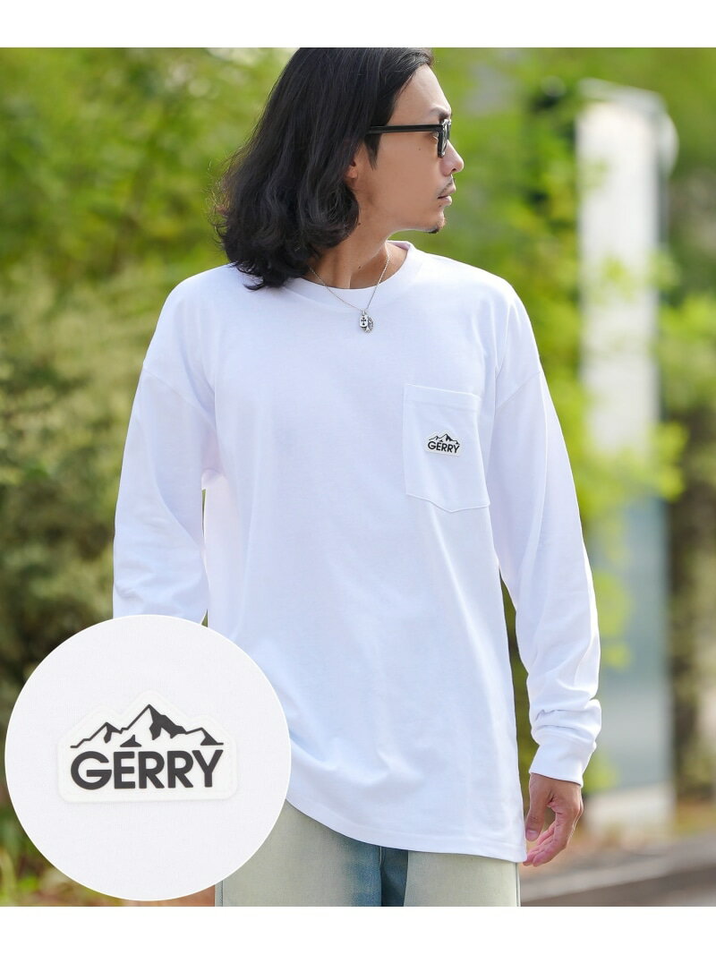 【SALE／32%OFF】GERRY GERRY ジェリー 別注 シリコンワッペン ポケット 長袖 Tシャツ インプローブス トップス カットソー・Tシャツ ホワイト ブラック【RBA_E】