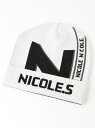 NICOLE CLUB FOR MEN 【NICOLE SPORTS】ビッグロゴビーニー ニコル 帽子 その他の帽子 ホワイト ブラック【送料無料】