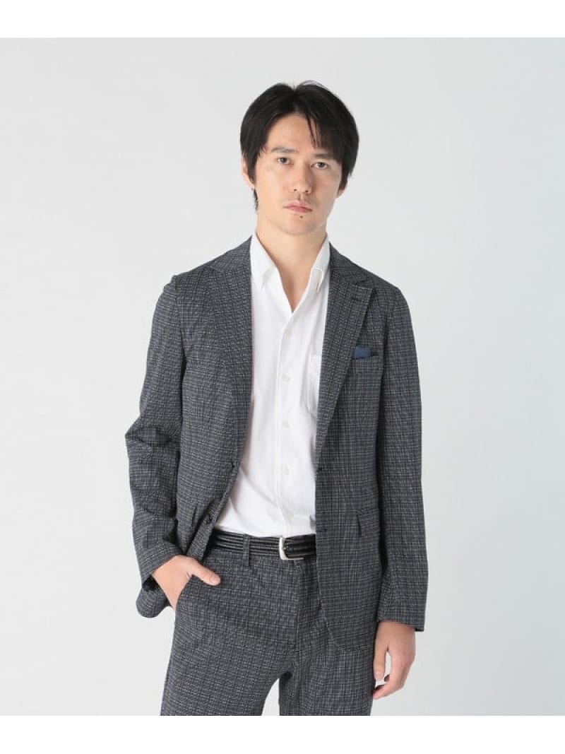 CROWDED CLOSET ブリーズクールジャージジャケット メンズ ビギ ジャケット・アウター テーラードジャケット・ブレザー ネイビー ブラック【送料無料】