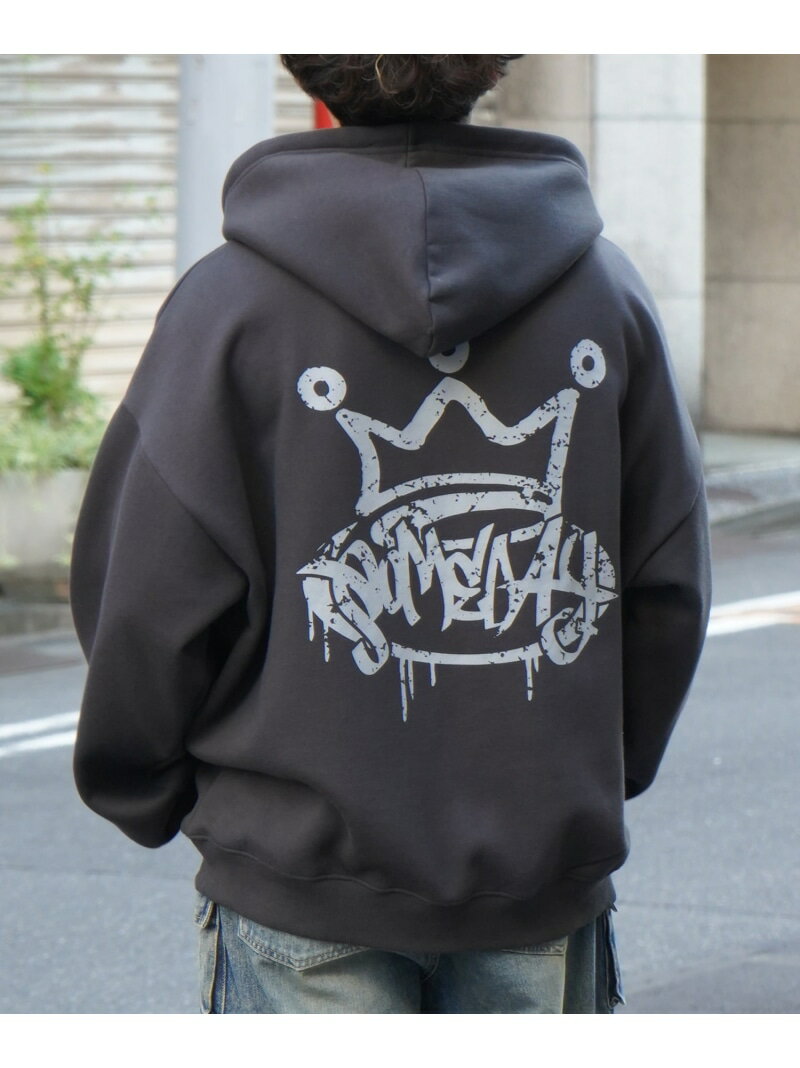 Confirm (M)クラウンバックプリントパーカー コンファーム トップス パーカー・フーディー グレー イエロー【送料無料】