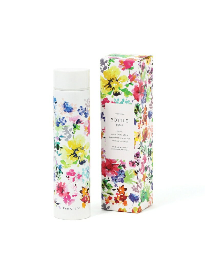 Francfranc シュシュ ボトル 180ml フラワー フランフラン 食器・調理器具・キッチン用品 水筒・マグボトル ホワイトのサムネイル