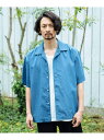 B:MING by BEAMS デニム オープンカラー シャツ ビーミング ライフストア バイ ビームス トップス シャツ・ブラウス ネイビー ブラック【送料無料】(4)