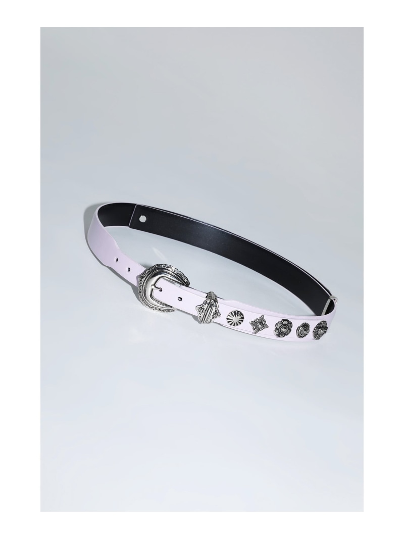 TOGA TOO Motif leather belt トーガ ファッション雑貨 ベルト ピンク ブラック【送料無料】