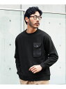 JIGGYS SHOP SELECT ワッシャー胸ポケット 裏毛 スウェットトレーナー ジギーズショップ トップス スウェット・トレーナー グレー ブラック【送料無料】