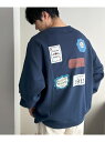 Discoat 【ユニセックス】WEARWELLマルチプリントスウェット ディスコート トップス カットソー・Tシャツ ネイビー【送料無料】