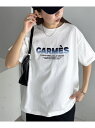 Discoat 【ユニセックス】グラデーション刺繍ロゴTシャツ ディスコート トップス カットソー・Tシャツ ブラック ホワイト【送料無料】