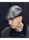 Subciety Faux leather hunting サブサエティ 帽子 ハンチング・ベレー帽 ブラウン ブラック【先行予約】*【送料無料】