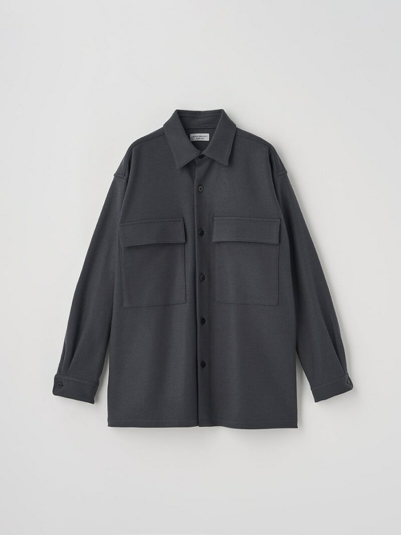 JOHN SMEDLEY 圧縮ウールジャージー オーバーシャツ|JM223 ジョンスメドレー ジャケット・アウター その他のジャケット・アウター グレー【送料無...