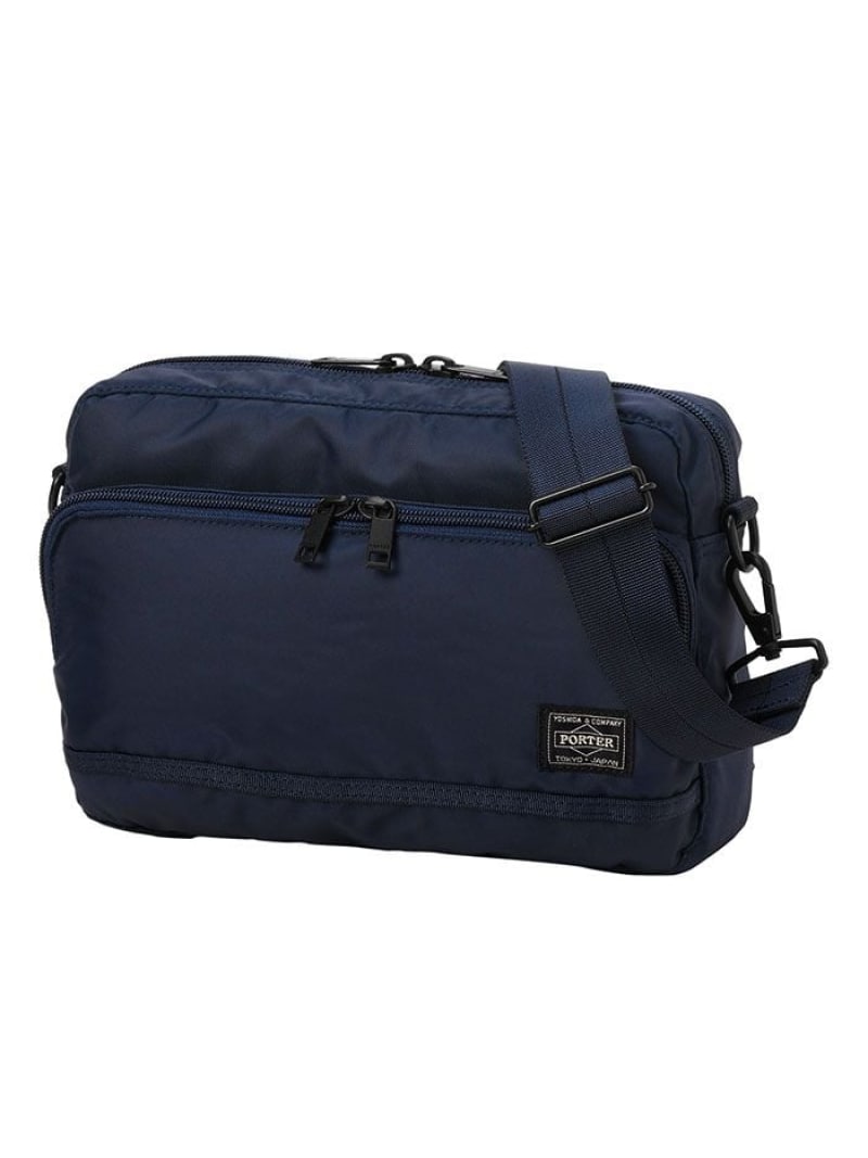 PORTER フラッシュ ショルダーバッグ ポーター バッグ ショルダーバッグ ネイビー ブラック【送料無料】