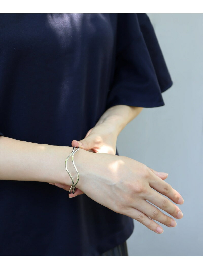 ieLS ステンレス ウェーブデザインバングル クークロワッサン アクセサリー・腕時計 ブレスレット・バングル ゴールド シルバー【送料無料】