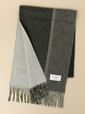 【SALE/35%OFF】SHIPS SHIPS: カシミヤ ダブルフェイス パネル マフラー シップス ファッショングッズ マフラー/スヌード ベージュ ブラック グリーン ブルー【RBA_E】【送料無料】