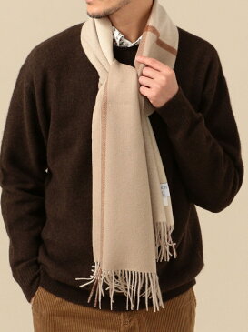 【SALE/35%OFF】SHIPS SHIPS: カシミヤ ダブルフェイス パネル マフラー シップス ファッショングッズ マフラー/スヌード ベージュ ブラック グリーン ブルー【RBA_E】【送料無料】