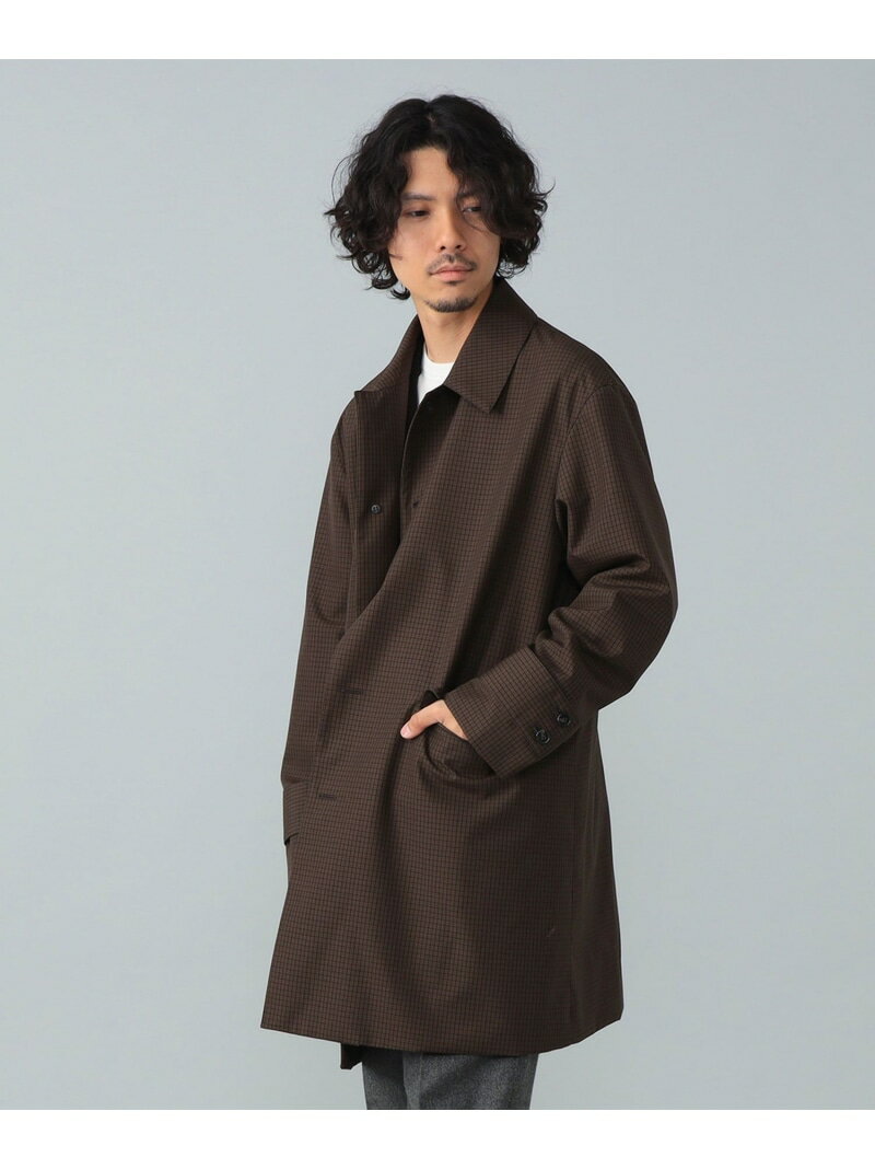 【予約商品について】 ※「先行予約販売中」「予約販売中」をご注文の際は予約商品についてをご確認ください。■重要なお知らせ※ 当店では、ギフト配送サービス及びラッピングサービスを行っておりません。ラッピング・ギフト配送について同時に複数の商品を注文された場合メーカー希望小売価格についてご利用ガイドBEAMS MEN（ビームス メン）【別注】MACKINTOSH / HUMBIE ウール ブラウンチェック コート　25AW柔らかさと端正さを纏うチェックブランド定番のワイドシルエットモデル『HUMBIE』を、オンシーンでも着用しやすいスマートなフィッティングにアレンジした『HUMBIESL』をベースに、センターベントを加えた別注モデル。落ち着いたブラウンを基調としたチェック柄が、柔らかな印象を与えつつ、上品な雰囲気を演出します。オンオフ問わず活躍する、汎用性の高い1着です。Model：H178cm　Size：40MACKINTOSH/マッキントッシュ1823年に創立された英国を代表する、老舗アウターアウェアブランド。雨の多いロンドンのためにチャールズ・マッキントッシュが開発したゴム引きコートが話題となり、その機能性からイギリス軍のコートを生産するまでに至りました。英国の伝統的なアウターウェアをモダンな解釈で再構築したラインアップで、19世紀から現代まで世界中で愛され続けています。Model：H178cm　Size：40型番：21-19-0205-118-28-14 PU8894【採寸】サイズ着丈肩幅身幅そで丈重量(g)3489.1cm49.9cm59.7cm58.0cm約7503691.1cm50.7cm60.8cm59.7cm約7503892.0cm52.4cm63.5cm60.4cm約7504093.5cm54.7cm65.8cm62.2cm約750商品のサイズについて【商品詳細】日本製素材：表地:毛100%　裏地:キュプラ100%サイズ：34、36、38、40※画面上と実物では多少色具合が異なって見える場合もございます。ご了承ください。商品のカラーについて