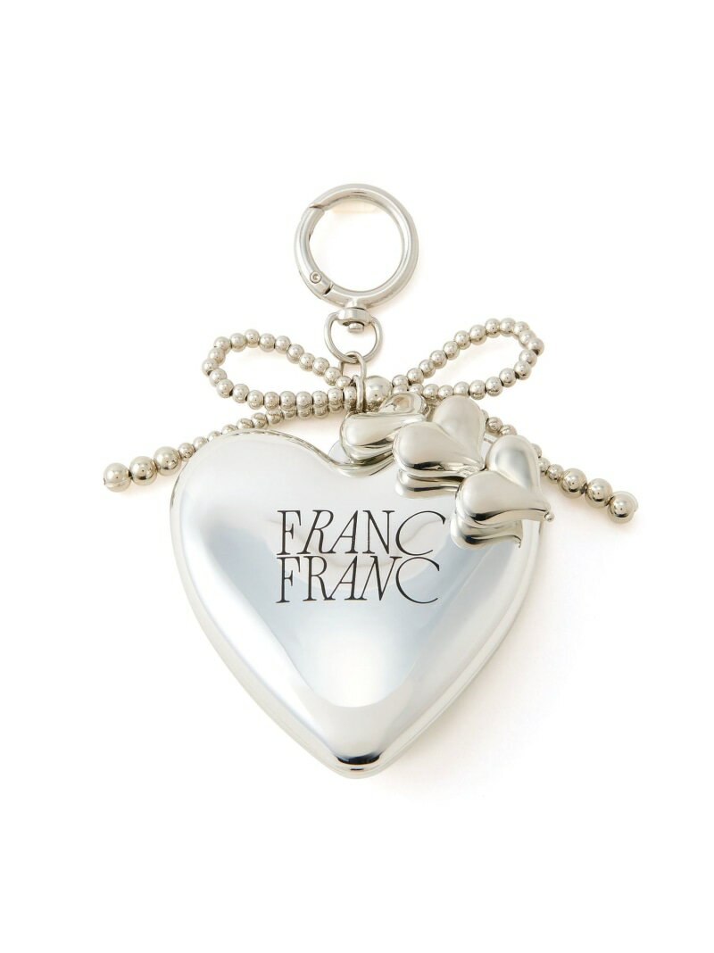 Francfranc チャーム付き ミラー&ブラシ シルバー フランフラン メイク道具・美容器具 手鏡・メイクミラー シルバー【先行予約】*