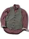 【SALE/50%OFF】MEN'S BIGI トリコットコーデュロイ千鳥格子プリントベスト メンズ ビギ トップス カーディガン グレー【RBA_E】【送料無...