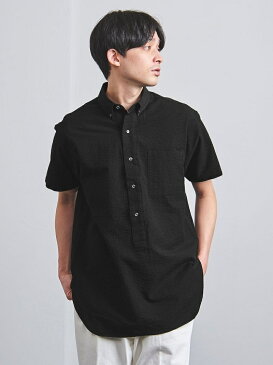 【SALE／70%OFF】UNITED ARROWS ＜District(ディストリクト)＞ サッカープルオーバー ボタンダウン ユナイテッドアローズ アウトレット シャツ/ブラウス 長袖シャツ ブラック ホワイト【RBA_E】【送料無料】