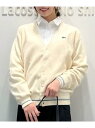 【SALE/30%OFF】LACOSTE リブニットステッチコットンニットカーディガン ラコステ トップス カーディガン ホワイト ブラック【RBA_E】【送料...