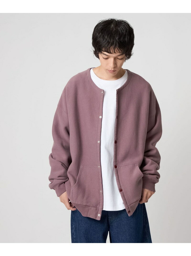 CITEN ＜CITEN＞スナップスウェットブルゾン シテン トップス カーディガン グレー イエロー パープル..