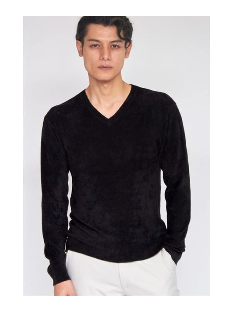 【SALE／40%OFF】TORNADO MART ZERO by TORNADO MART∴モールヤーンVネックニット トルネードマート トップス ニット ブラック パープル ブラウン グレー【RBA_E】【送料無料】